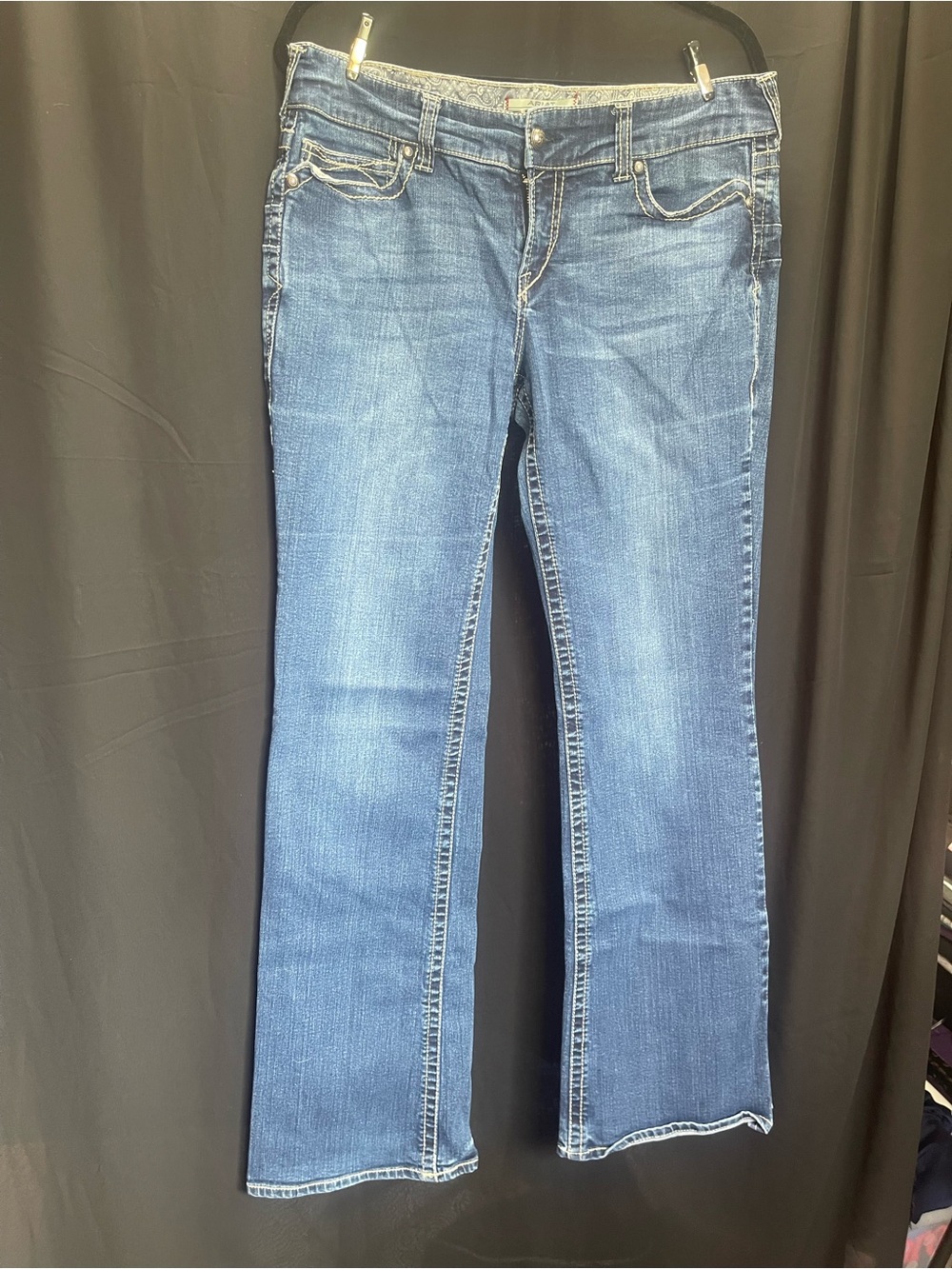 Ariat Women's Blue Bootcut Jeans with Contrast Stitching